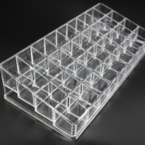 cosmetic storage, display unit for pigments, acrylic storage