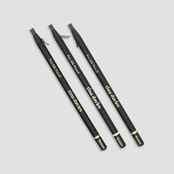 pack of 3 tina davies brown pro silk pencils