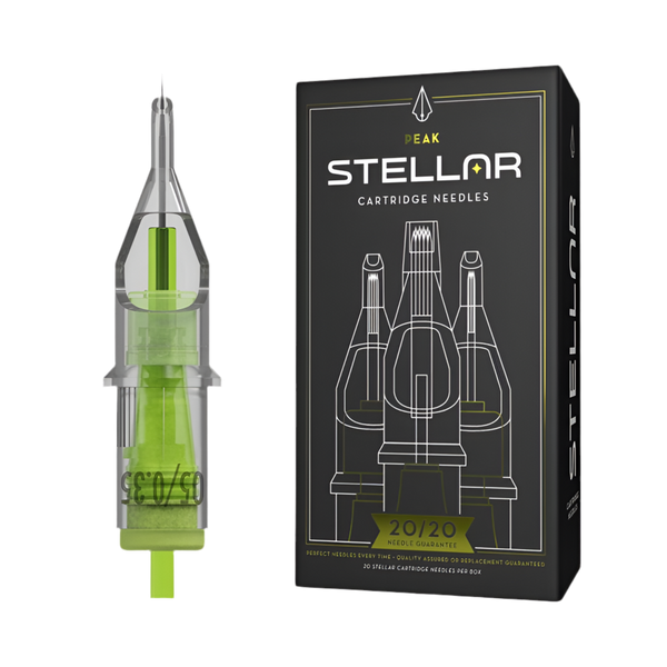 Stellar 2.0 Cartridges - 0.35MM Round Liner - Long Taper - Needle Size 1